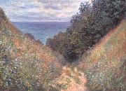 Claude Monet Road at La Cavee,Pourville painting